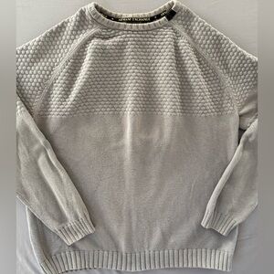Armani Exchange Men's Light Gray Textured Crewneck Sweater 2XL